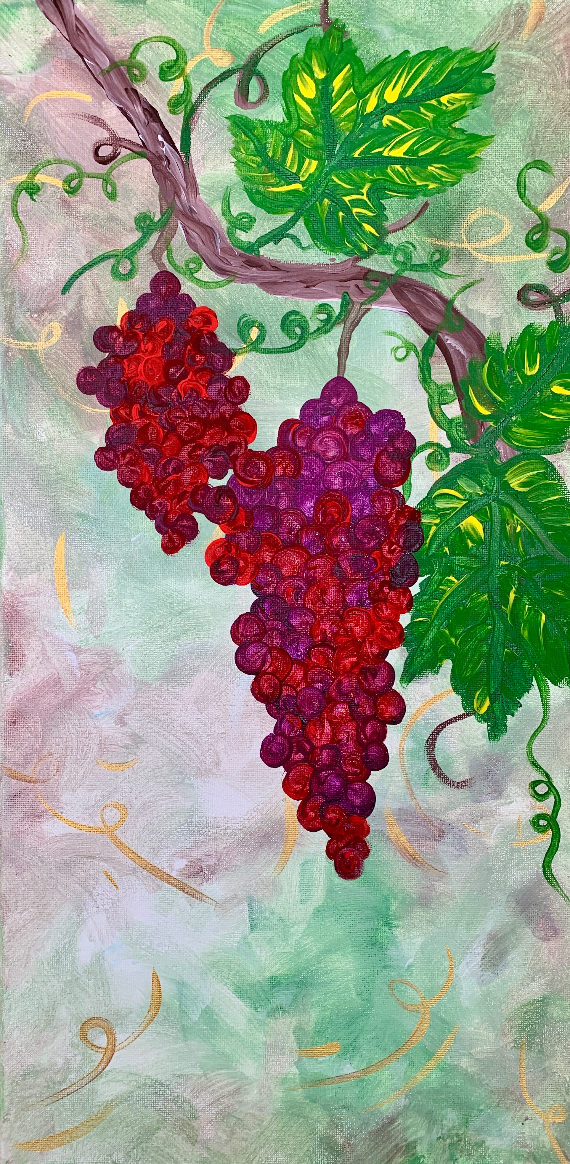 GrapeVine Painting from Paint and sip event at Happy Valley Winery State College PA